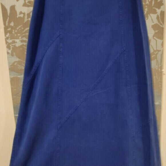 Vintage Denim Jean Blue Maxi Skirt Sz 10 - Picture 11 of 14